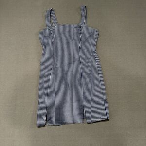 Forever 21 Women Navy Blue And White  Sheath Dress Size Large